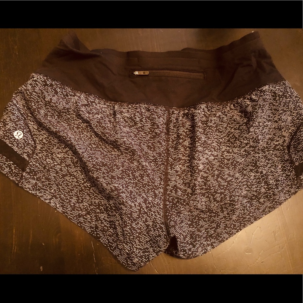 Lululemon size 10 shorts with flattering wide waistband.